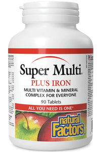 NATURAL FACTORS Super Multi Plus Iron (90 tabs)