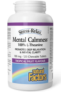 STRESS RELAX Mental Calmness (100 mg - Tropical Fruit - 120 Chewables)