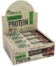 Load image into Gallery viewer, IRON VEGAN Sprouted Protein Bar Peanut Chocolate Chip (12 x 64 gr Bars)
