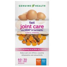 Load image into Gallery viewer, GENUINE HEALTH Fast Joint Care + (NEM &amp; Turmeric - 60 Caps)
